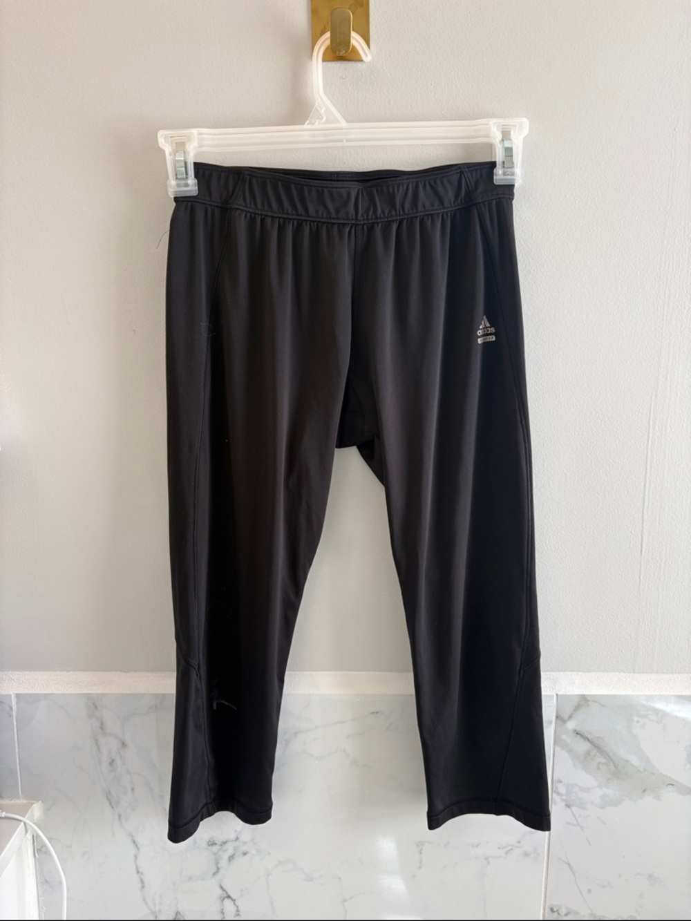 adidas Black Cropped Performance Leggings